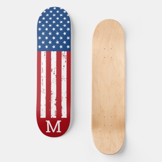 Amerikaans-Amerikaanse vlag - Gepersonaliseerd mon Persoonlijk Skateboard (Voorkant)