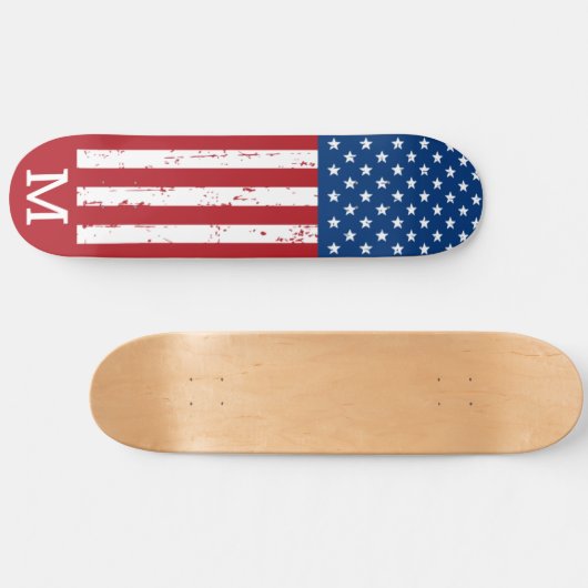 Amerikaans-Amerikaanse vlag - Gepersonaliseerd mon Persoonlijk Skateboard (Horizontaal)