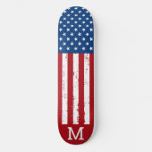 Amerikaans-Amerikaanse vlag - Gepersonaliseerd mon Persoonlijk Skateboard (Voorkant)