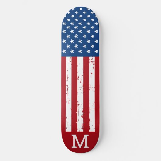 Amerikaans-Amerikaanse vlag - Gepersonaliseerd mon Persoonlijk Skateboard (Voorkant)
