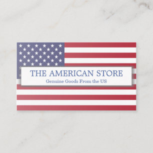 Amerikaans/Amerikaanse winkel - Visitekaartje vlag