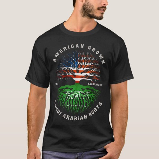 Amerikaans-Arabische Groot Saoedi-Arabië Fl. T-shirt (Voorkant)