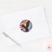 amerikaans-arend-and-flag-ii ronde sticker (Envelop)