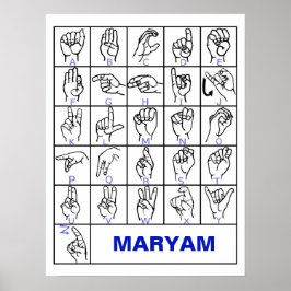Amerikaans ASL-alfabet, Basic Sign Language Poster