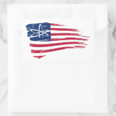 Amerikaans atheïst rechthoekige sticker (Tas)