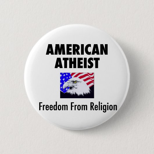 Amerikaans atheïst ronde button 5,7 cm (Voorkant)