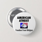 Amerikaans atheïst ronde button 5,7 cm (Voorkant /achterkant)