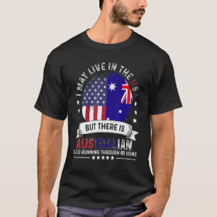 Amerikaans Australisch Huis in de VS Amerikaans Au T-shirt
