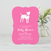 Amerikaans Baby shower Staffordshire Terrier Dog Kaart (Staand voorkant)