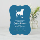Amerikaans Baby shower Staffordshire Terrier Dog Kaart (Staand voorkant)