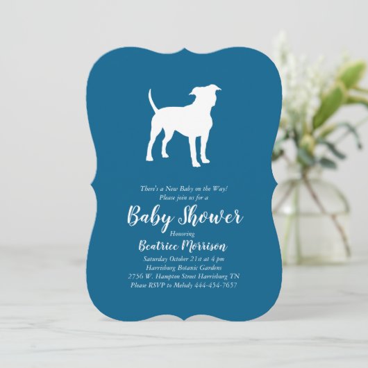 Amerikaans Baby shower Staffordshire Terrier Dog Kaart (Staand voorkant)