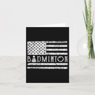 Amerikaans Badminton Usa Vlag Shuttle Grappige Pat Kaart