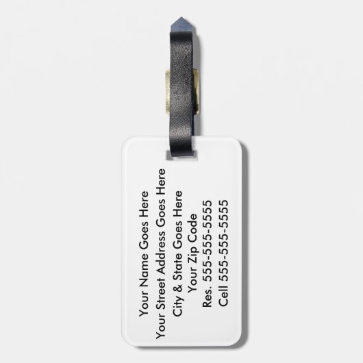 Amerikaans Bagagelabel (Achterkant verticaal)