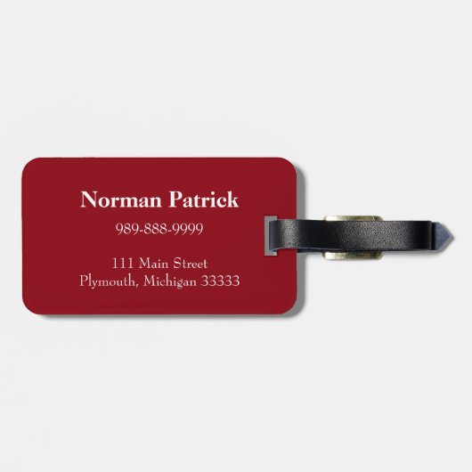 Amerikaans Bagagelabel (Achterkant horizontaal)