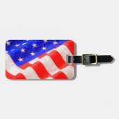 Amerikaans Bagagelabel met leder (Voorkant horizontaal)
