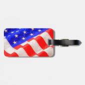 Amerikaans Bagagelabel met leder (Achterkant horizontaal)