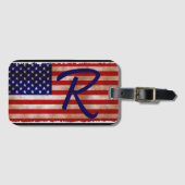 Amerikaans Bagagelabel van het vlagmonogram (Voorkant (horizontaal))