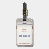 Amerikaans Bagagelabel van Vrijheid (Voorkant verticaal)