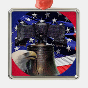 Amerikaans Bald Eagle en Ornament van de vlag