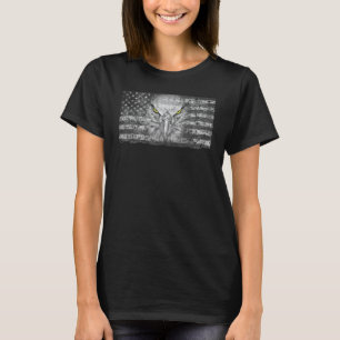 Amerikaans Bald Eagle Eyes Usa Vlag Patriottisch T-shirt