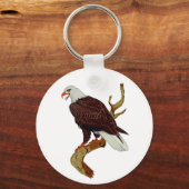 Amerikaans Bald Eagle Symbool van Pride & Sterkte Sleutelhanger (Voorkant)