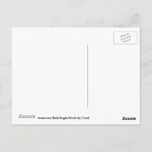 Amerikaans Bald Eagle VI Briefkaart (Achterkant)