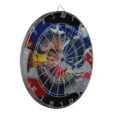 Amerikaans Bald Eagle Wolf Flag Patriotic Dartbord (Voorkant Links)