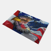 Amerikaans Bald Eagle Wolf Flag Patriotic Deurmat (Schuin)
