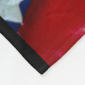 Amerikaans Bald Eagle Wolf Flag Patriotic Fleece Deken (Hoek)