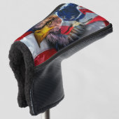 Amerikaans Bald Eagle Wolf Flag Patriotic Golfheadcover (3/4 voorkant)