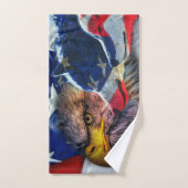 Amerikaans Bald Eagle Wolf Flag Patriotic Handdoek (Handdoek)