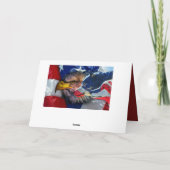 Amerikaans Bald Eagle Wolf Flag Patriotic Kaart (Achterkant)