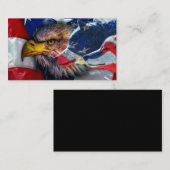 Amerikaans Bald Eagle Wolf Flag Patriotic Visitekaartje (Voorkant / Achterkant)
