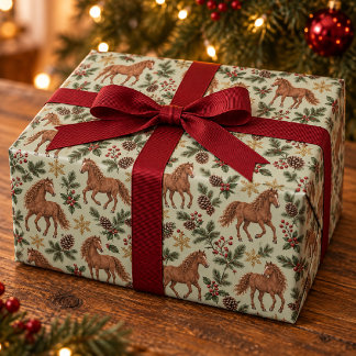 Amerikaans Bashkir Krullend Paard Kerst Cadeaupapier
