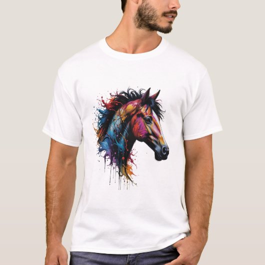 Amerikaans Basjkiers Curly Horse T-shirt (Voorkant)