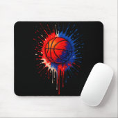 Amerikaans basketbal splash bal speler team kinder muismat (Met muis)