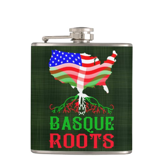 Amerikaans-Baskische Roots-heupkolf Heupfles (Voorkant)