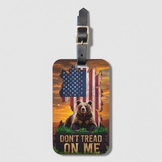 Amerikaans Beer Sunset Sentinel Bagagelabel (Voorkant (verticaal))