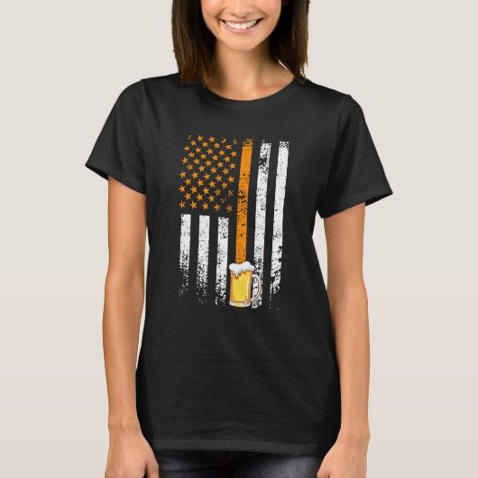 Amerikaans Bier Vader Dag Mannen Bier Drinker 1 T-shirt (Voorkant)