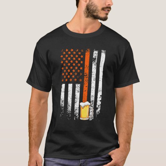 Amerikaans bier vadersdag mannen bier drinker 2 t-shirt (Voorkant)