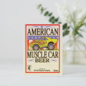amerikaans bier voor spierwagen briefkaart (Staand voorkant)