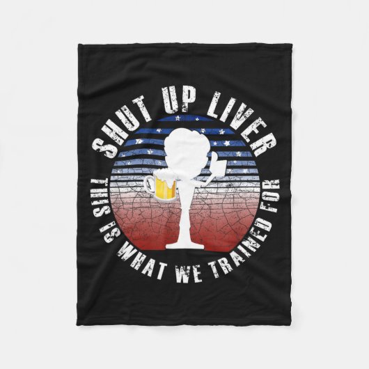 Amerikaans Bierdrinkend Team Grappige Dag Amerikaa Fleece Deken (Voorkant)