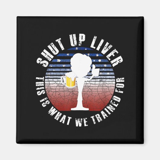 Amerikaans bierdrinkteam Funny Day Amerikaans cade Magneet (Voorkant)