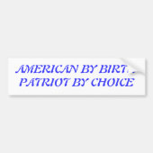 Amerikaans bij geboorte bumpersticker (Voorkant)