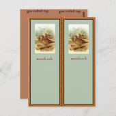 Amerikaans Bladwijzer Woodcock Briefkaart (Voorkant / Achterkant)