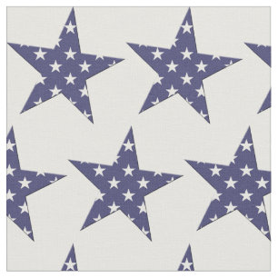 Amerikaans Blauw en Wit Sterren Patriotisch Stof