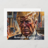 Amerikaans bloedbad Donald Trump Briefkaart (Voorkant / Achterkant)