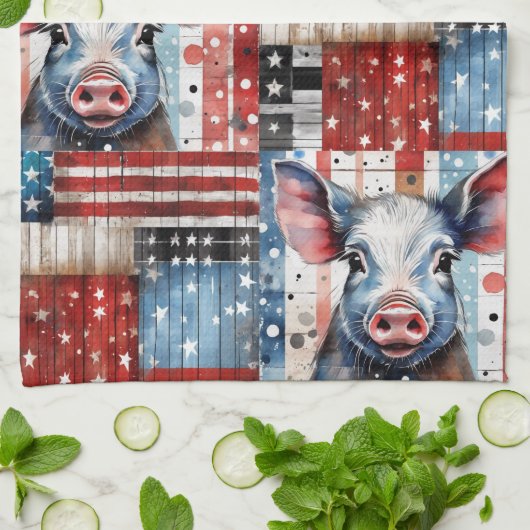 amerikaans Boerderij Theedoek (Gevouwen)