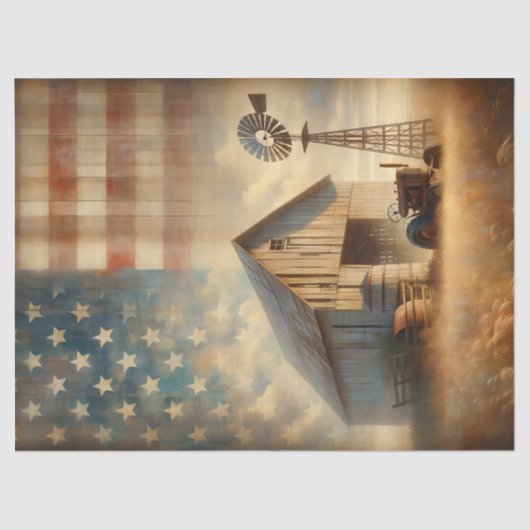 amerikaans Boerderij tissue papier (Voorkant)