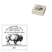 Amerikaans Boerderij van de Buffalo Bison Familie Rubberstempel (Gestempeld)